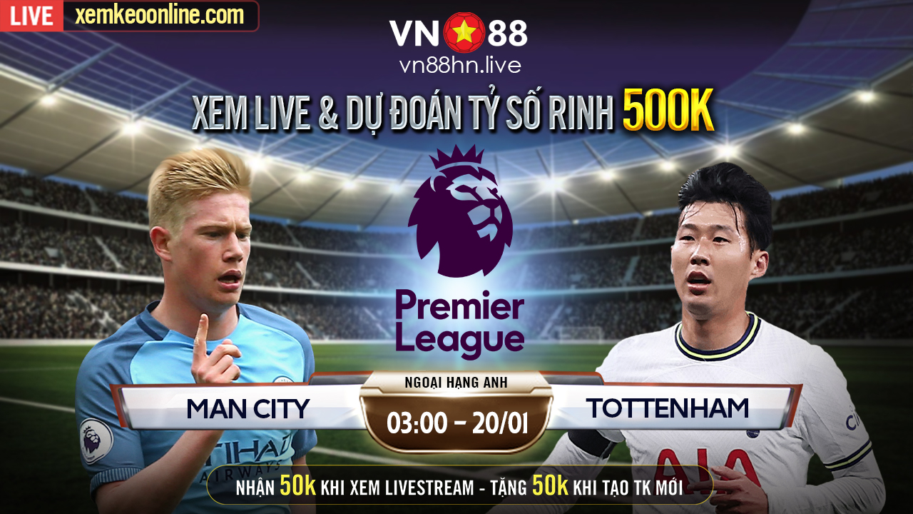 Man City vs Tottenham Highlights Giải Ngoại Hạng Anh