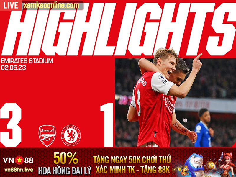 Highlights Ngoại Hạng Anh | Arsenal 3-1 Chelsea