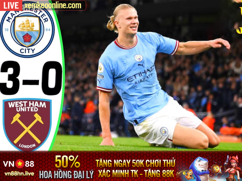 Highlights Ngoại Hạng Anh | Manchester City 3-0 West Ham