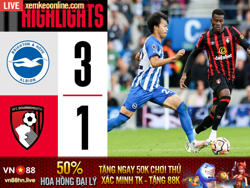 Highlights EPL 2023/24 | Brighton 3-1 Bournemouth