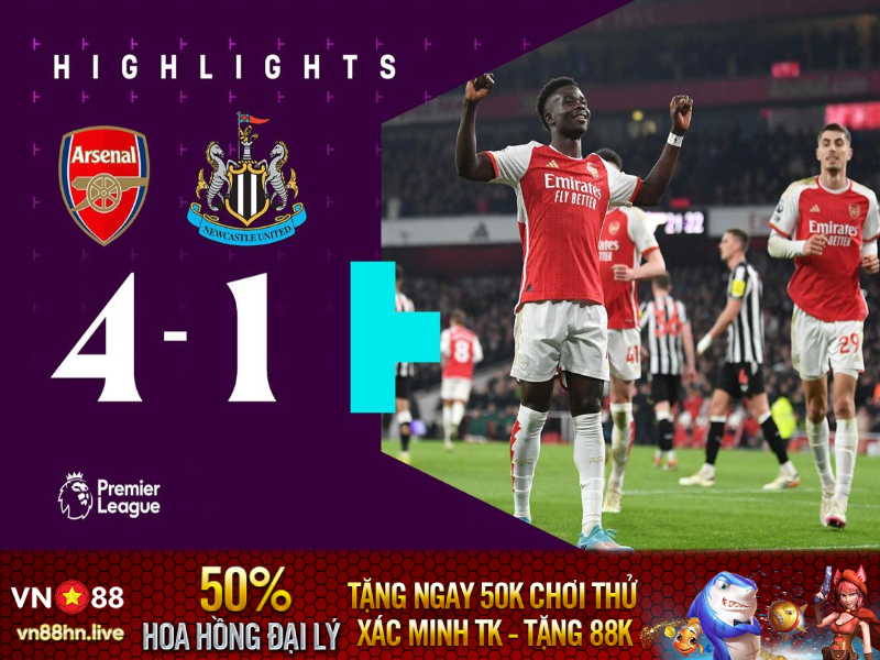 Hightlights EPL 23/24 | Arsenal vs Newcastle United (4-1)