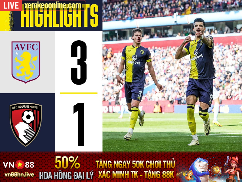 Hightlights EPL 23/24 | Aston Villa 3-1 AFC Bournemouth