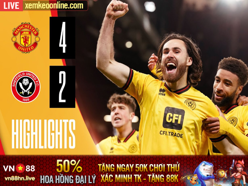 Hightlights EPL 23/24 | Manchester United 4-2 Sheffield United