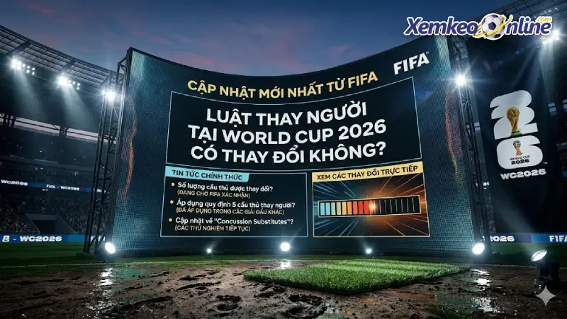 Luật thay người tại World Cup 2026 có thay đổi không