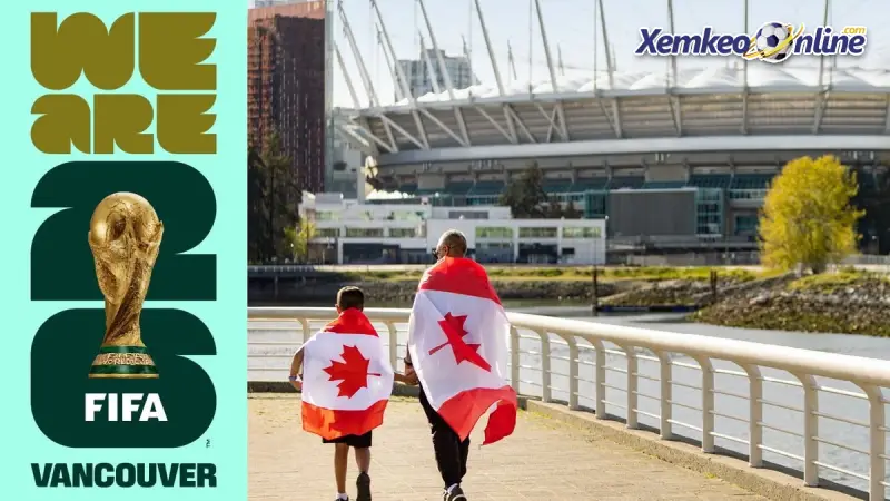 Quảng cáo World Cup 2026 bên ngoài SVĐ Toronto Canada