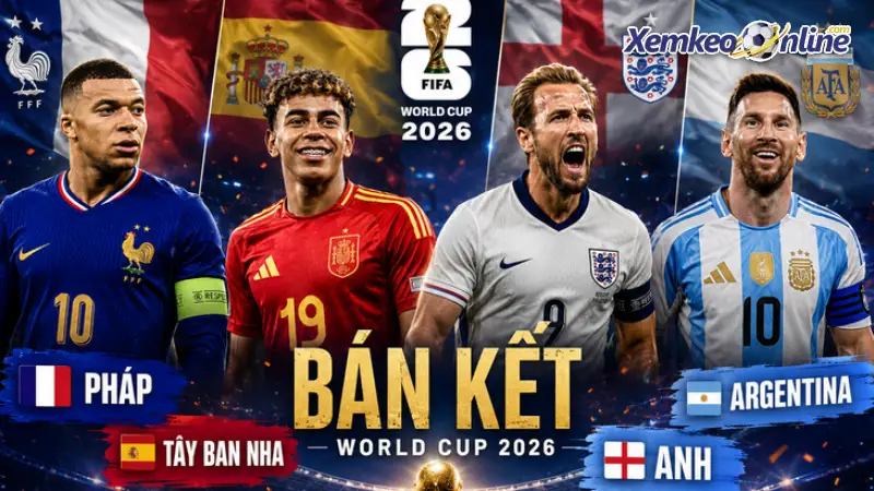 World Cup 2026 siêu bùng nổ: 4 ông lớn - 2 bán kết 'trong mơ'